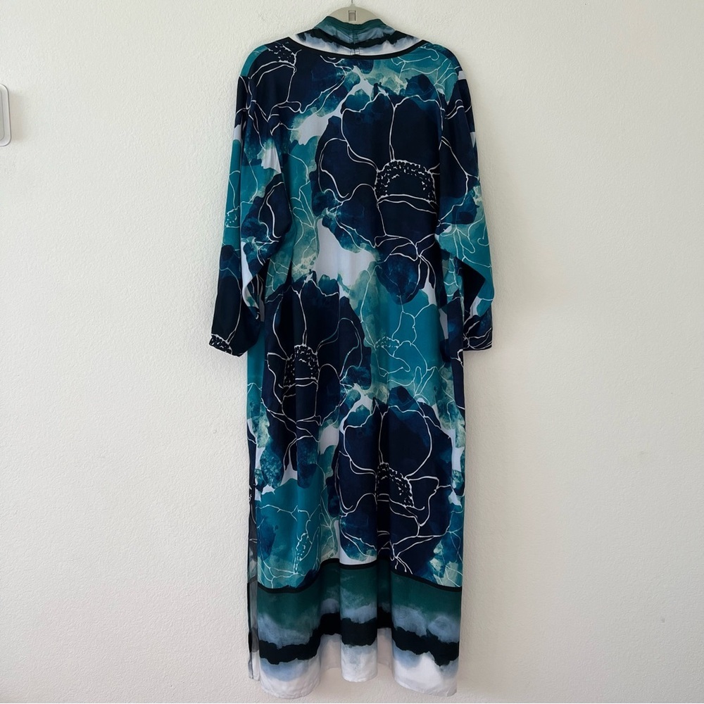 NWT Anthropologie Bl^nk London Rubina Watercolor Duster Kimono Boho Resort SZ OS - Picture 10 of 15